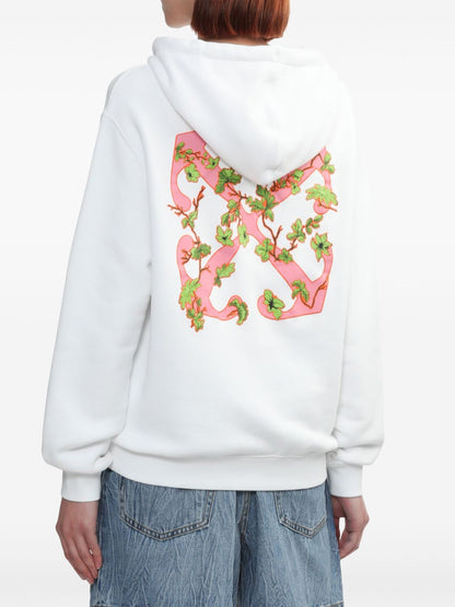 Ramage flower cotton hoodie