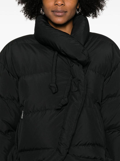 Asymmetric short down jacket