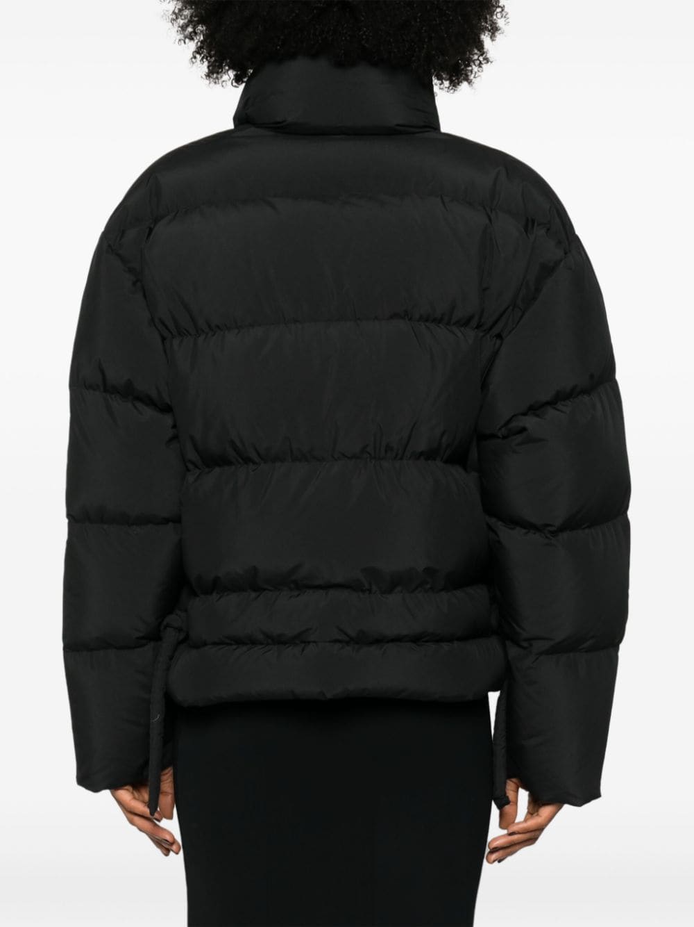 Asymmetric short down jacket