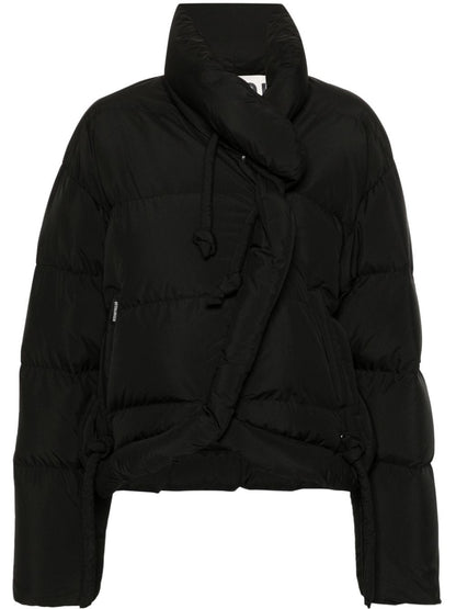 Asymmetric short down jacket