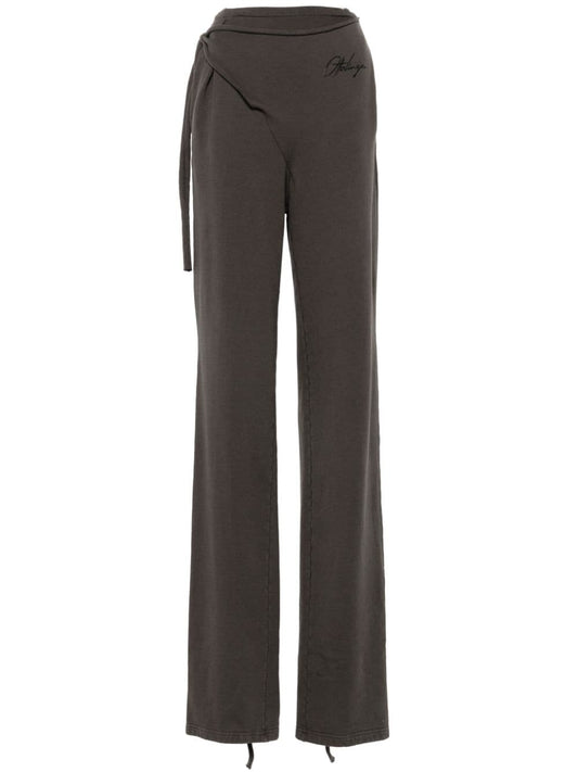 Cotton high-waisted trousers