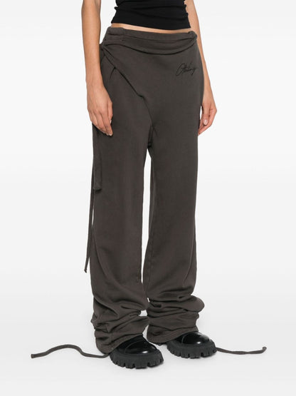 Cotton high-waisted trousers