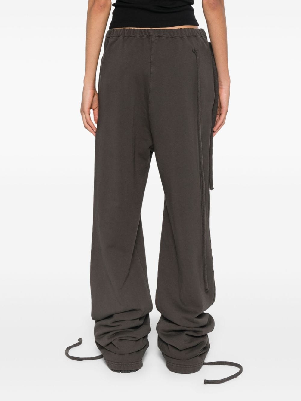 Cotton high-waisted trousers