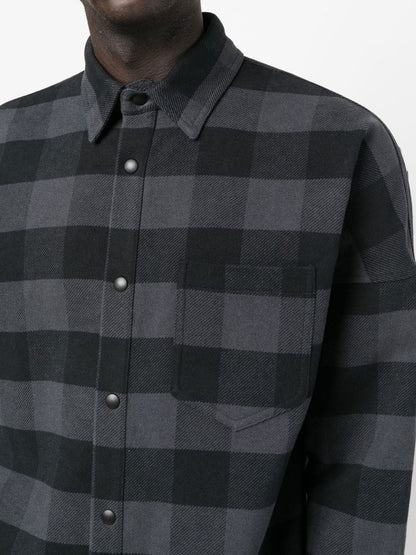 Checked cotton overshirt