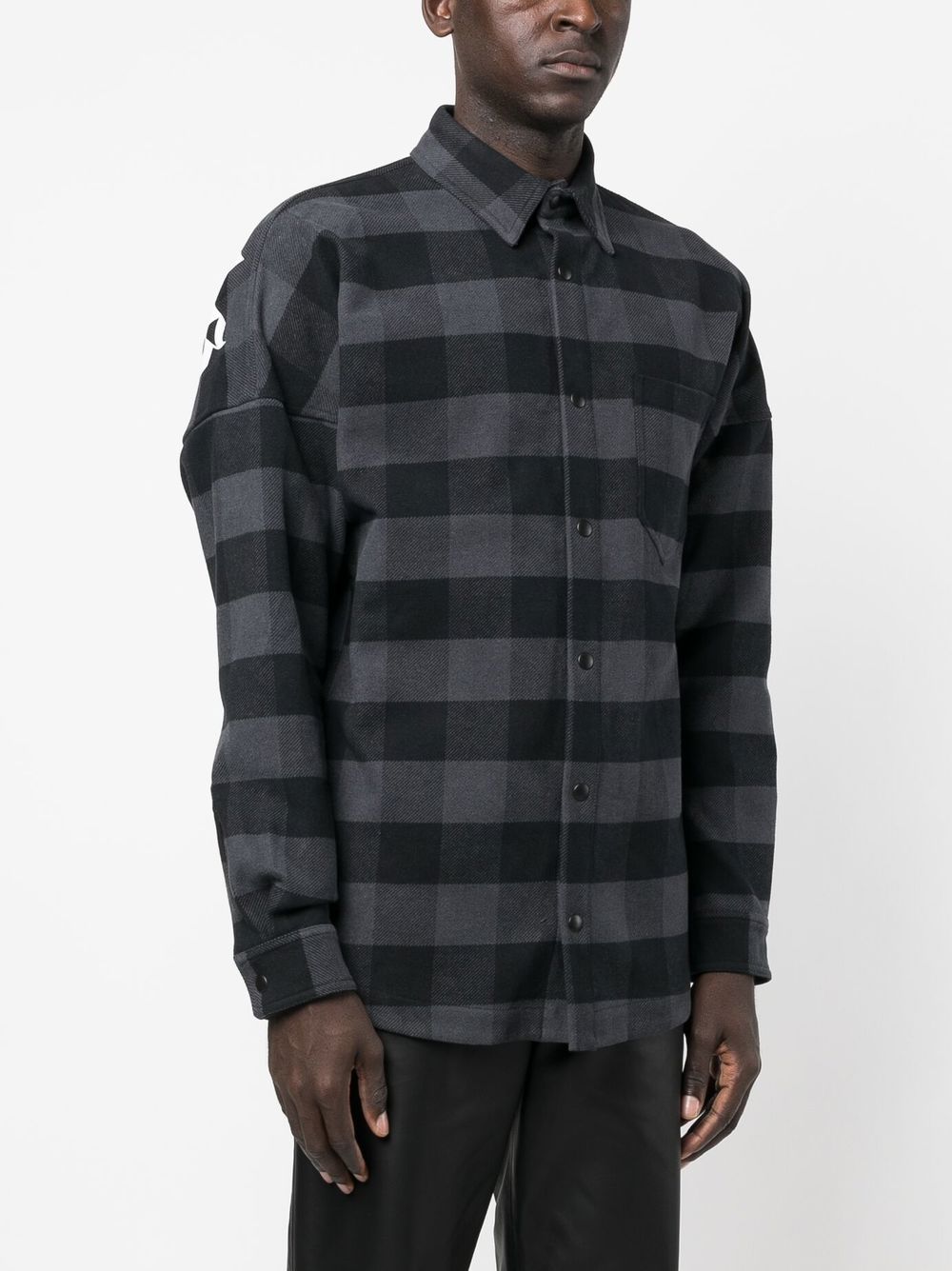 Checked cotton overshirt