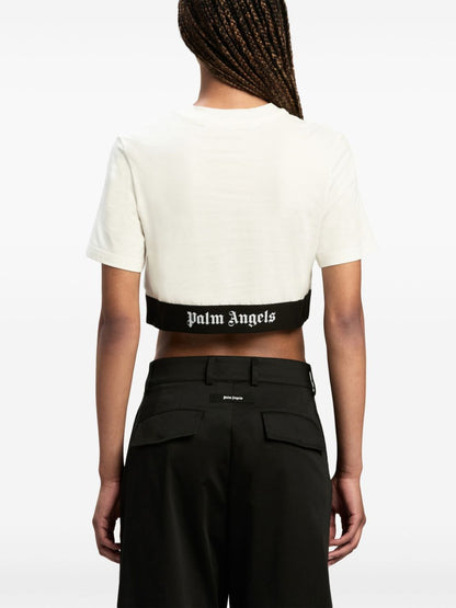 Logo cotton cropped t-shirt