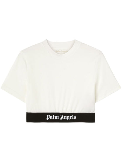 Logo cotton cropped t-shirt