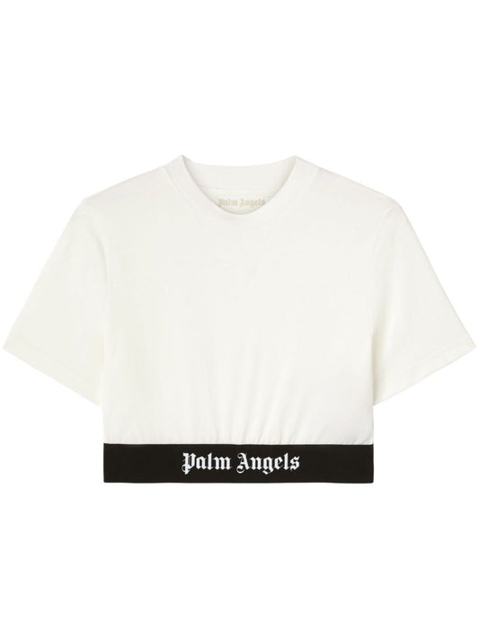 Logo cotton cropped t-shirt