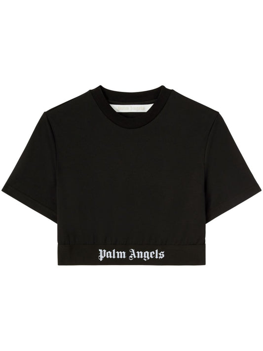 Logo cotton cropped t-shirt