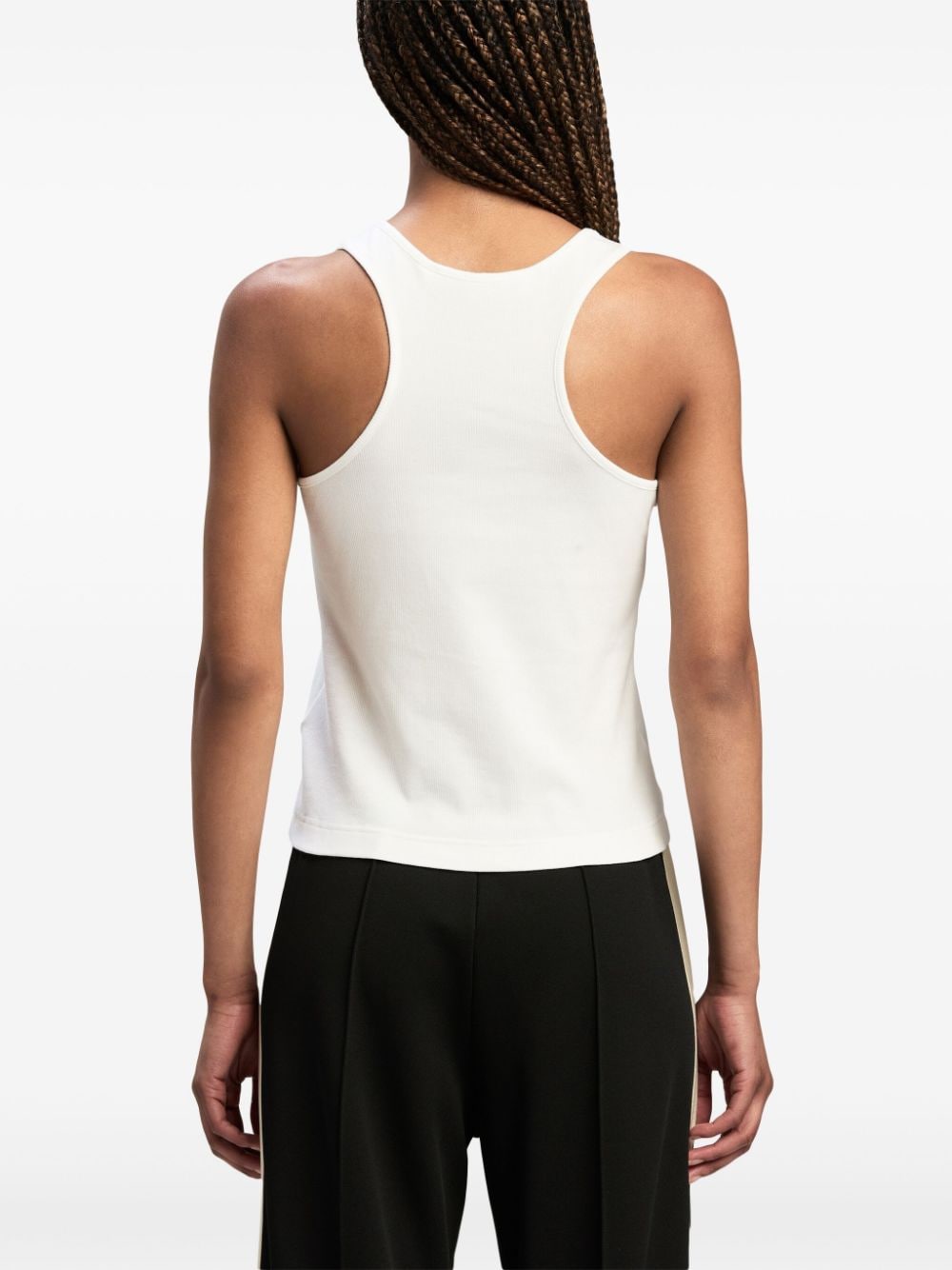 Logo ribbed tank top