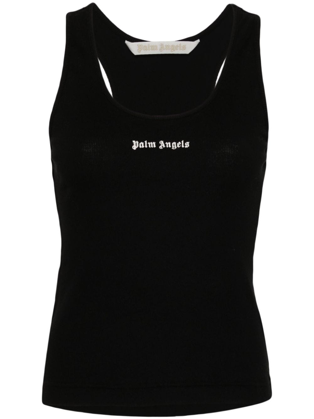 Logo ribbed tank top