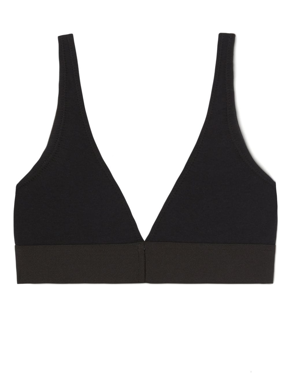 Logo cotton triangle bra