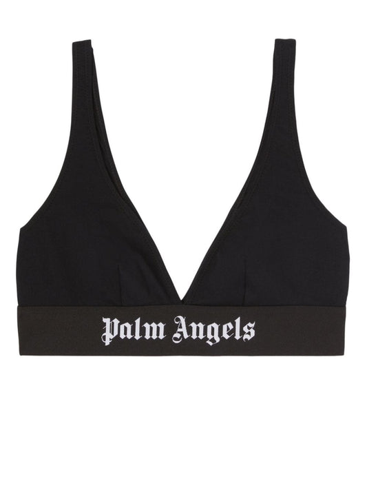 Logo cotton triangle bra