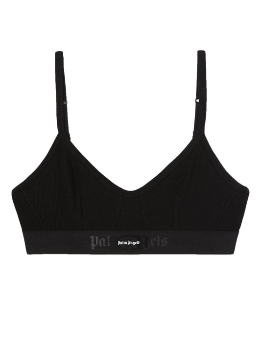 Logo cotton balconette bra