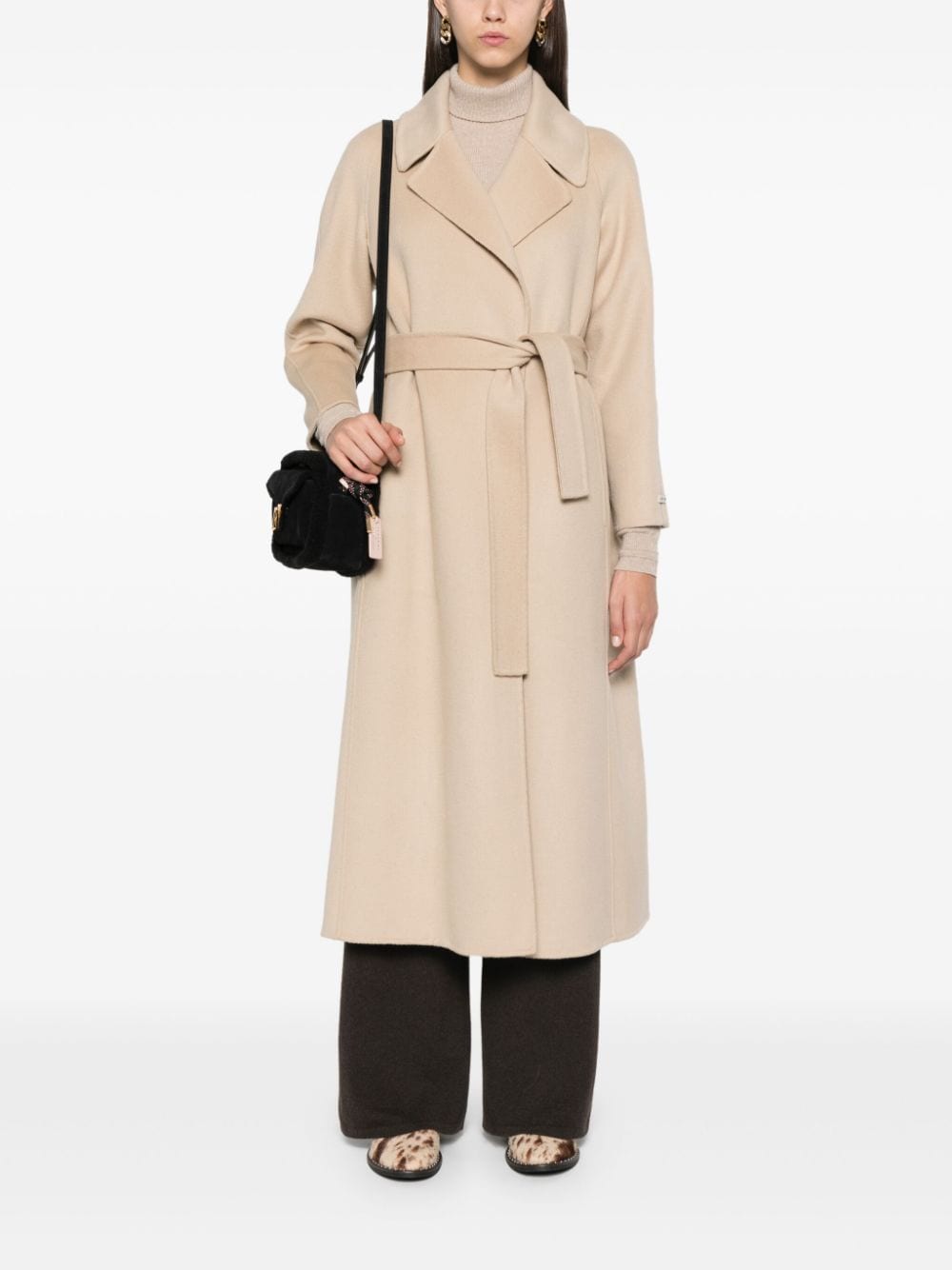 Paola wool belted coat