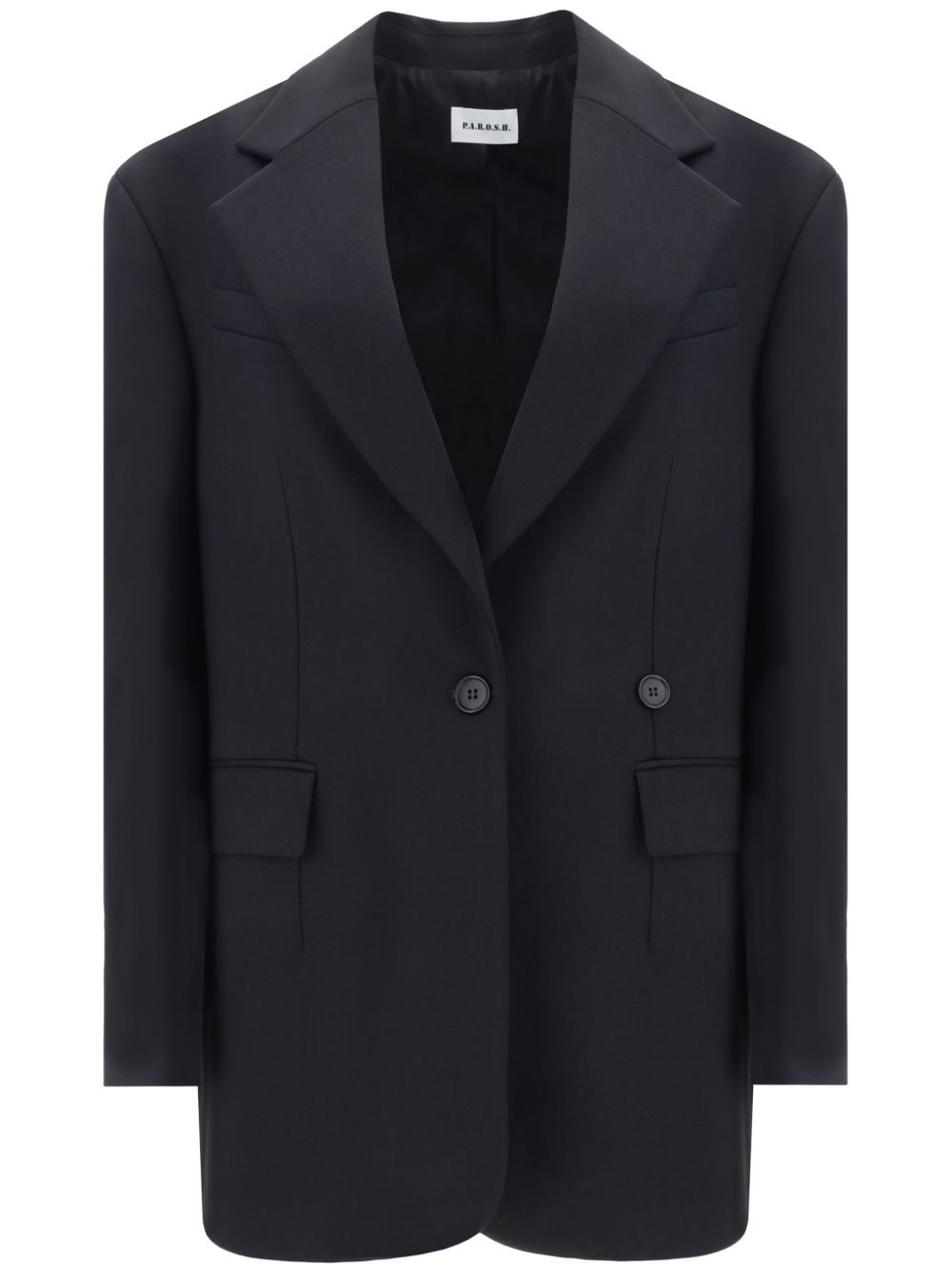 Wool single-breasted blazer jacket