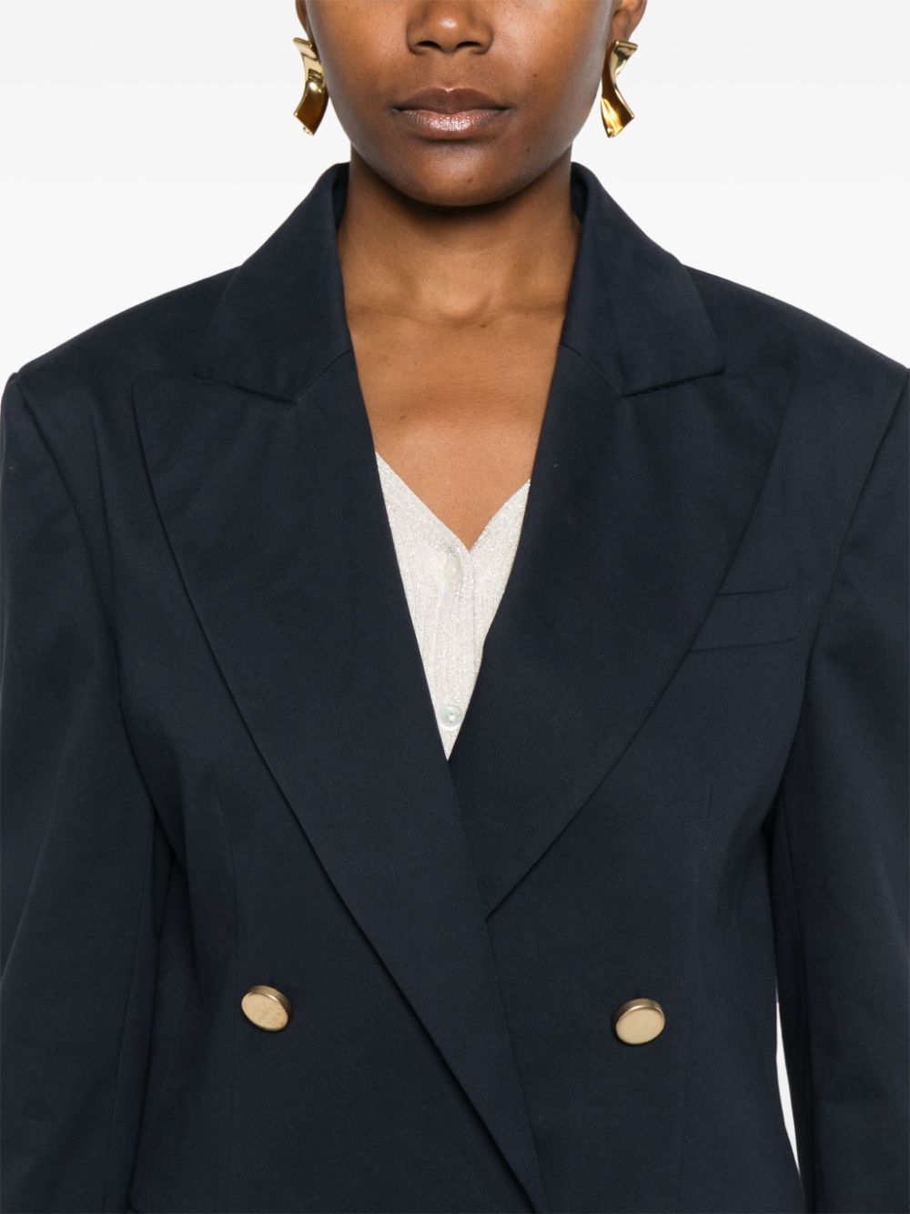 Crew cotton blend blazer jacket