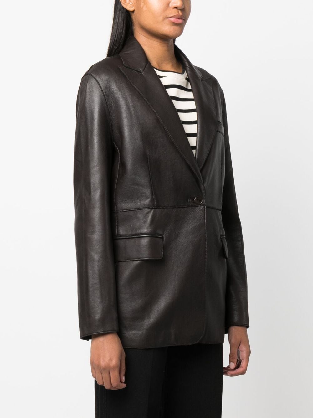 Leather blazer jacket