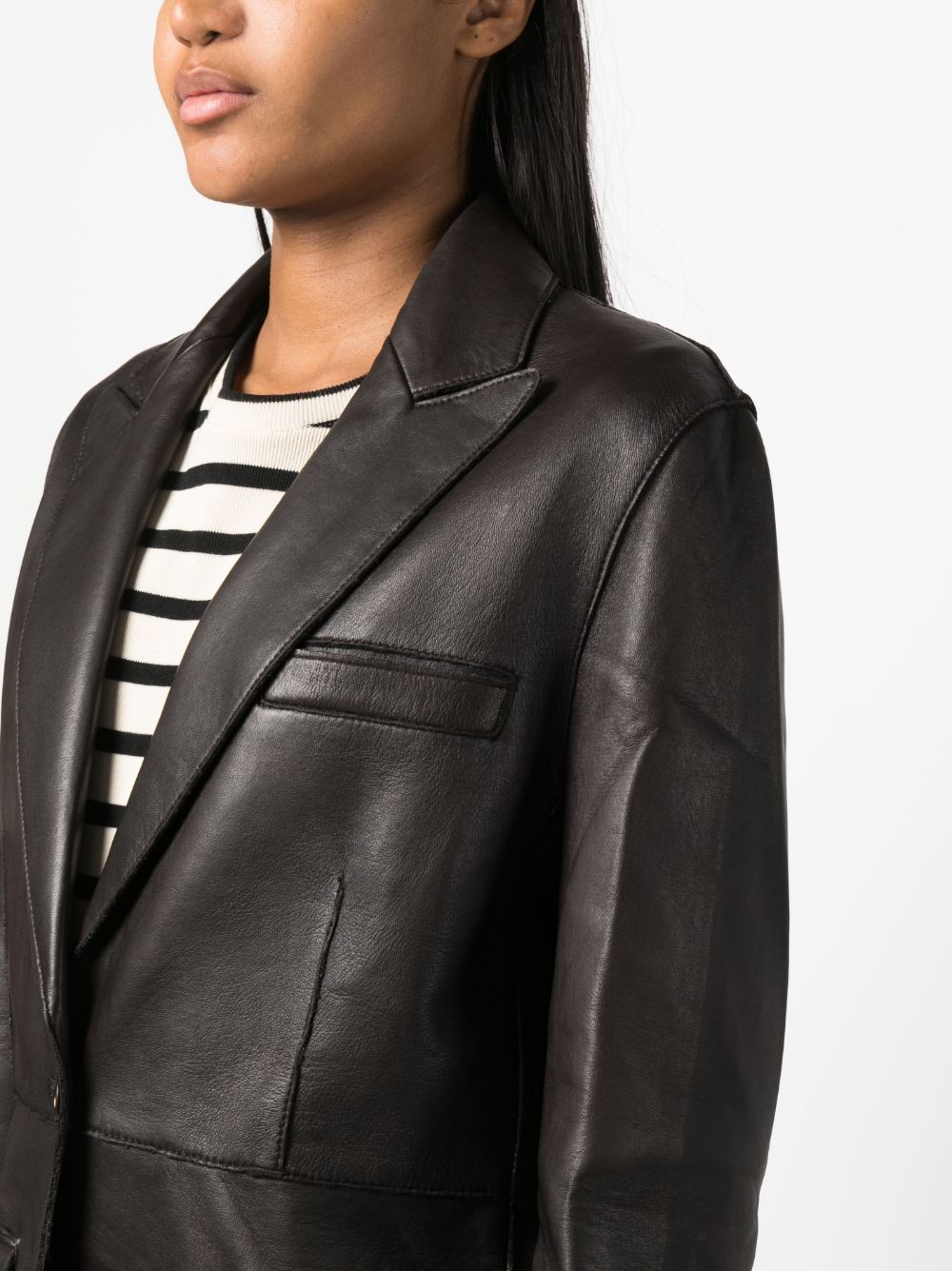 Leather blazer jacket