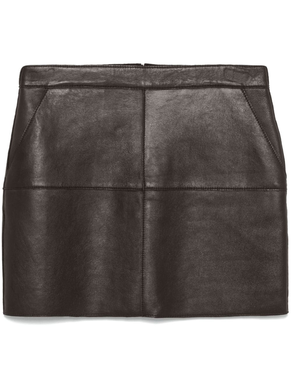 Leather mini skirt