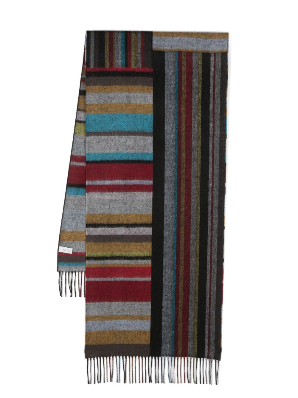 Signature mash up wool scarf