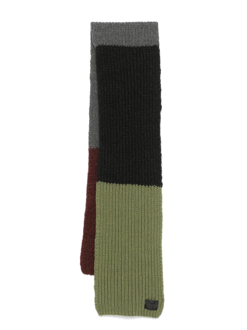 Wool colorblock scarf