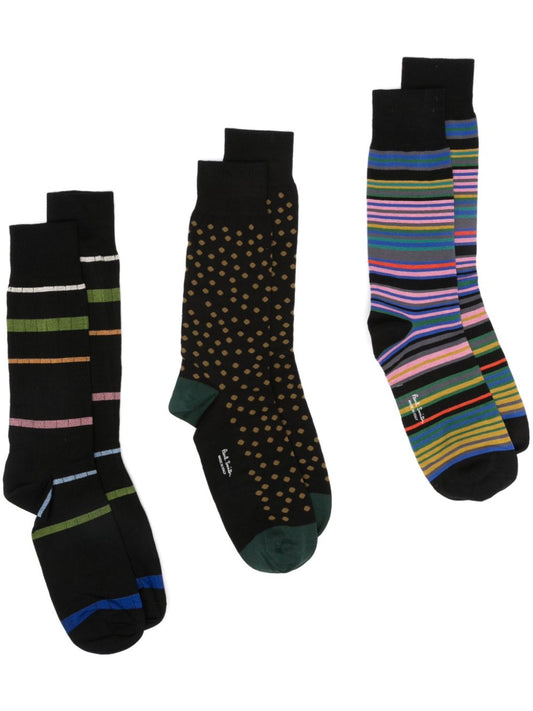 3 pack striped socks