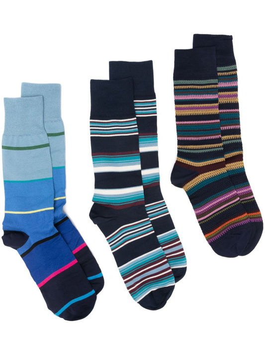 3 pack striped socks