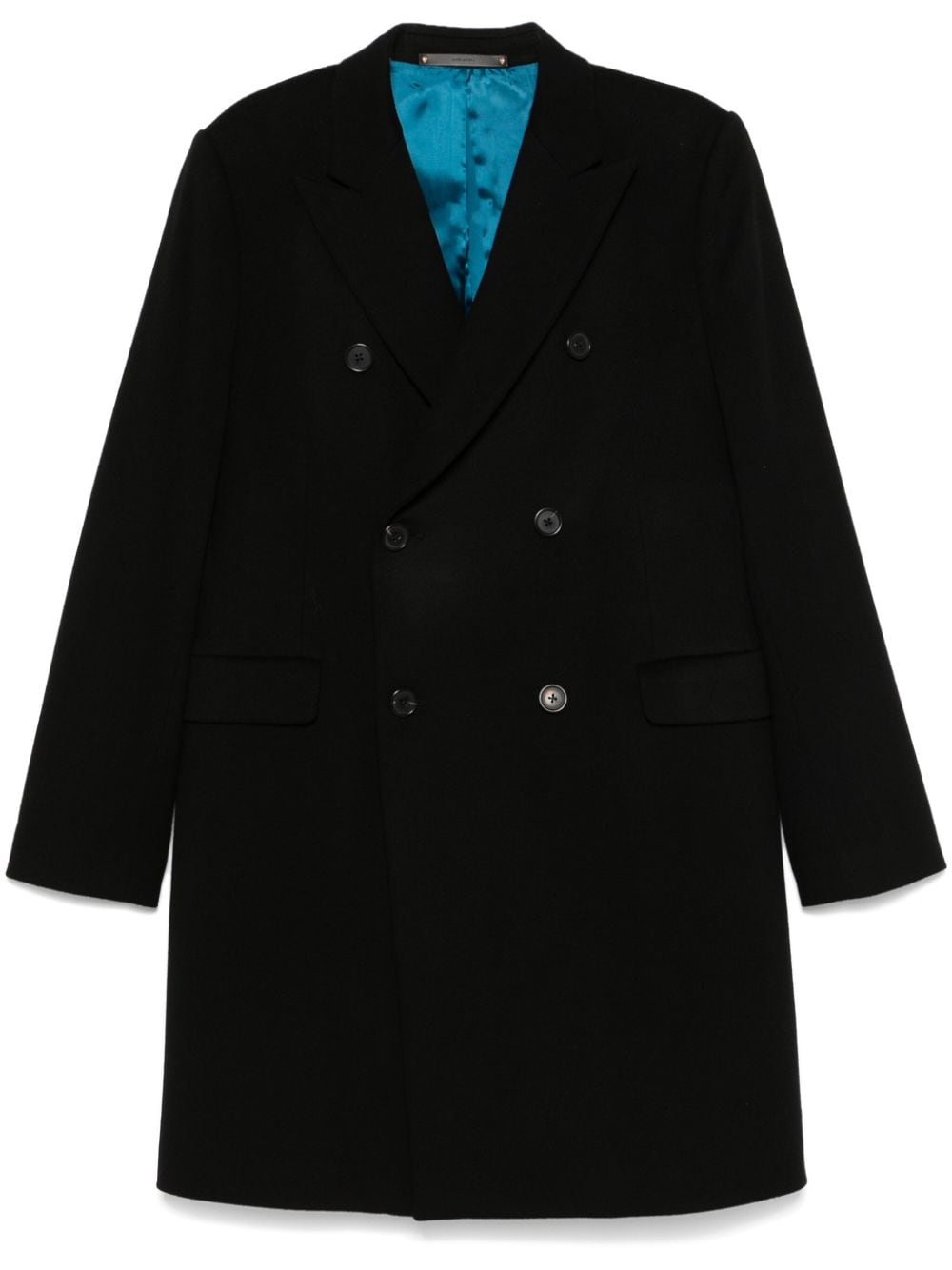 Wool double-breasted coat