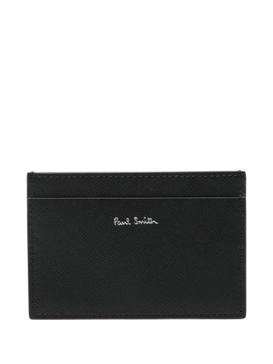 Logo leather credit card