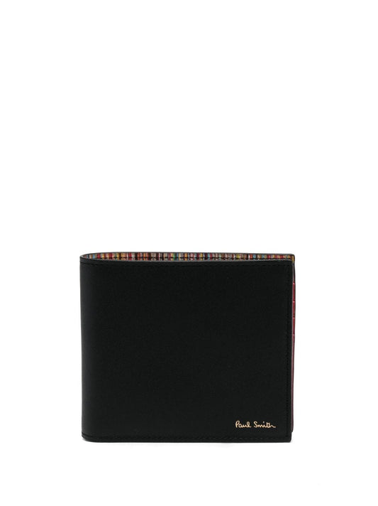 Logo leather wallet