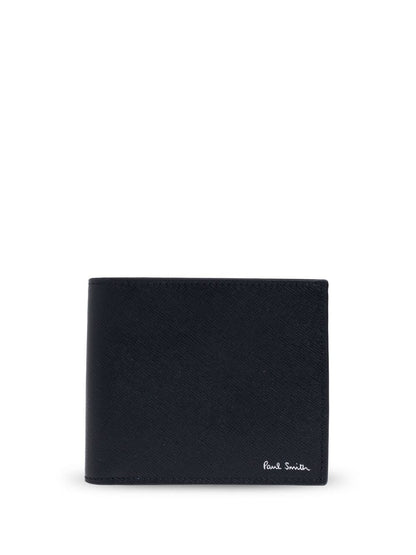 Logo leather wallet