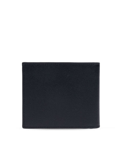 Logo leather wallet