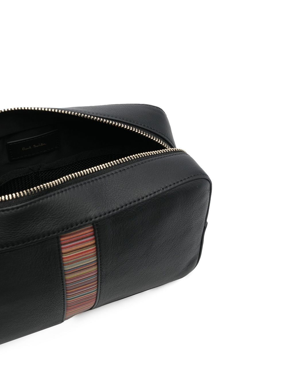 Signature stripe leather beauty-case