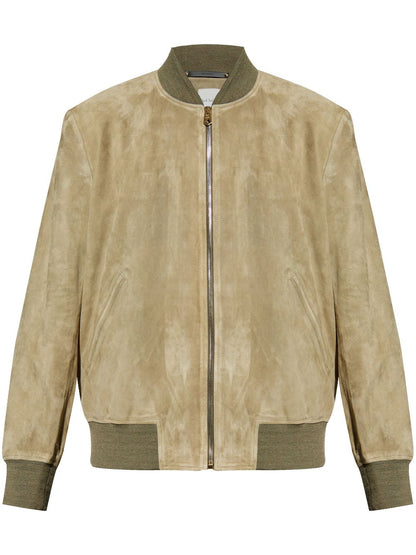 Suede bomber jacket