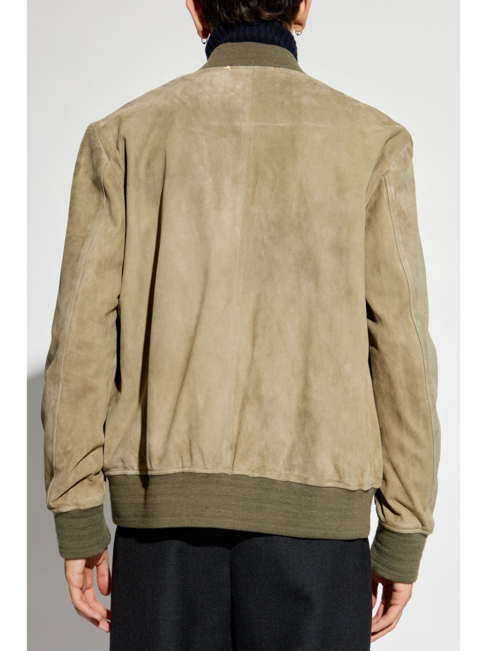 Suede bomber jacket