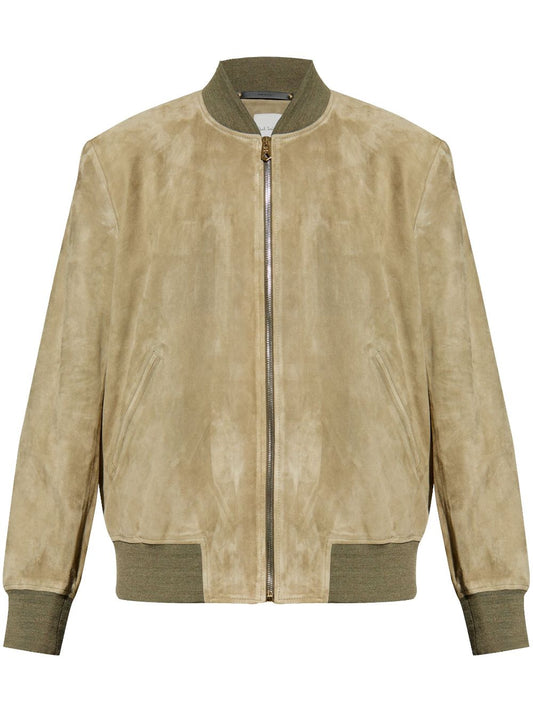 Suede bomber jacket