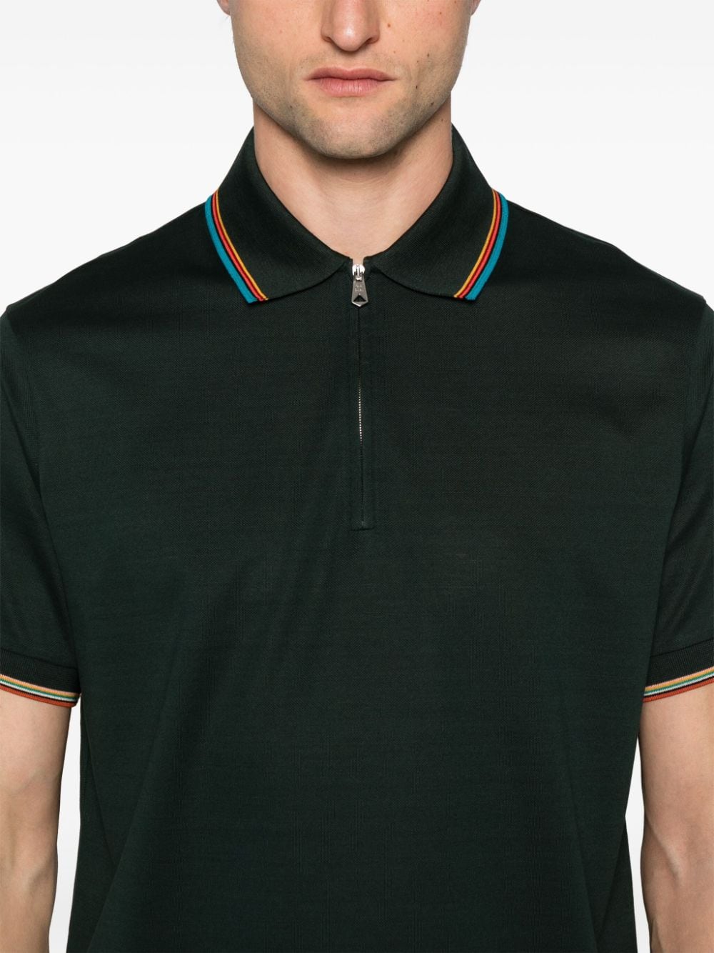 Signature stripe cotton polo shirt