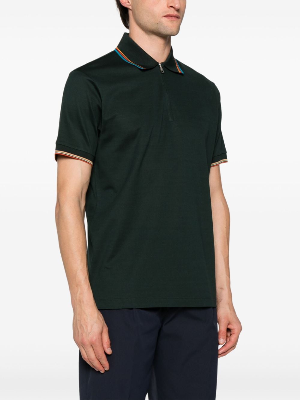 Signature stripe cotton polo shirt