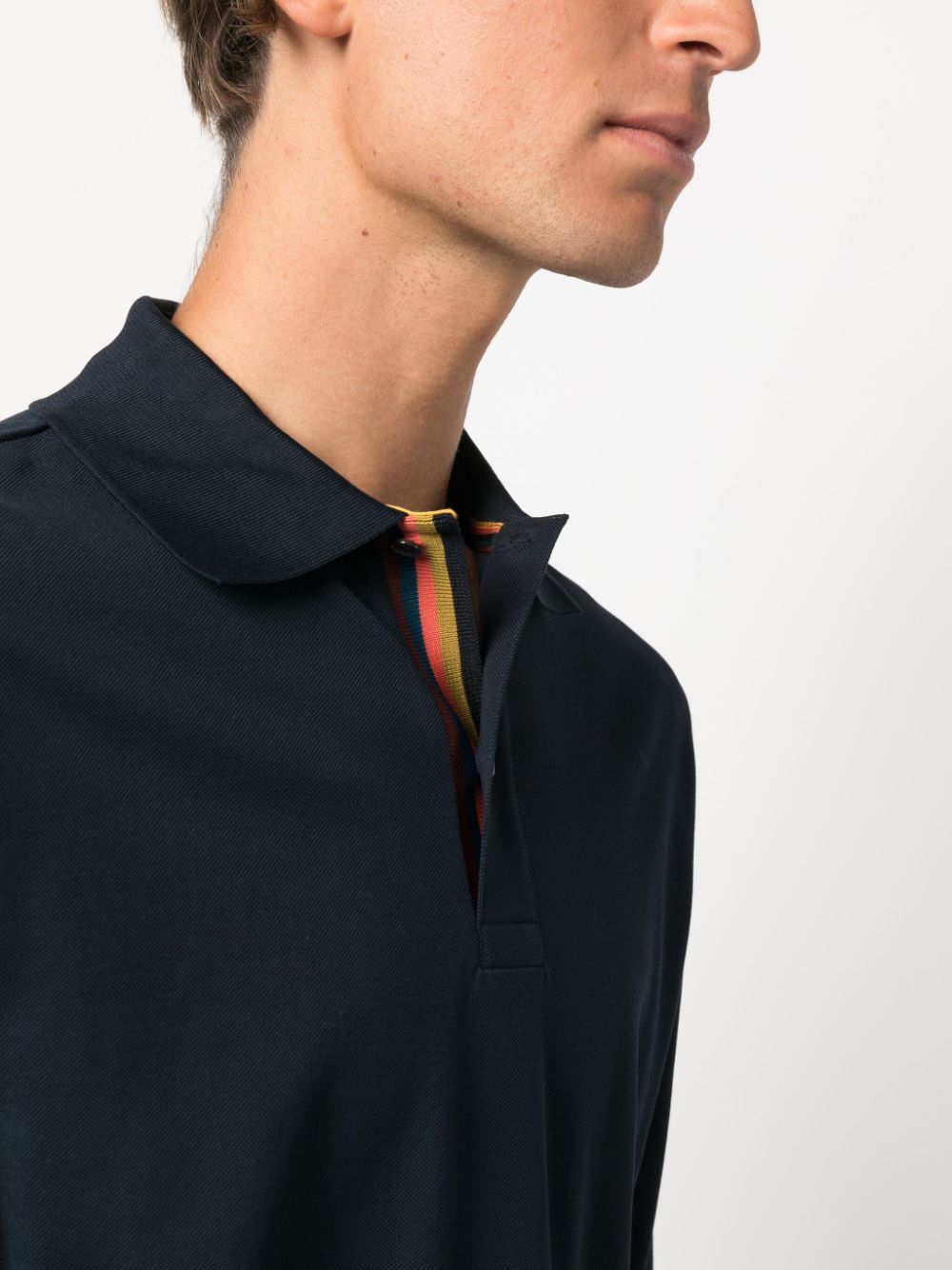 Signature stripe cotton polo shirt