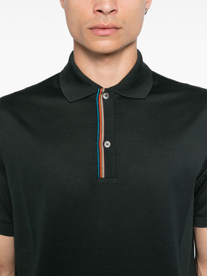 Signature stripe cotton polo shirt