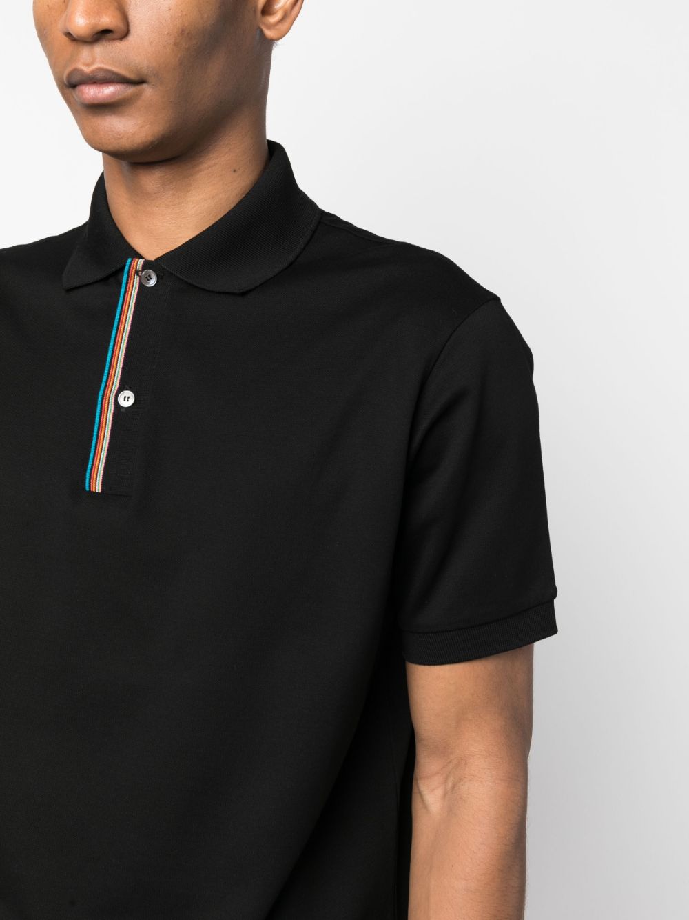 Signature stripe cotton polo shirt