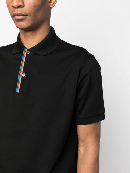 Signature stripe cotton polo shirt