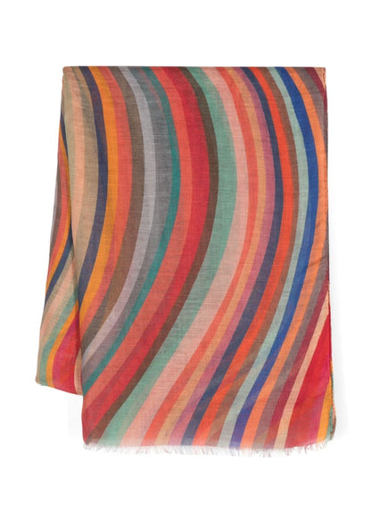 Swirl linen blend scarf