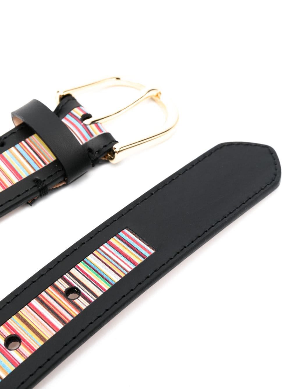 Signature stripe belt