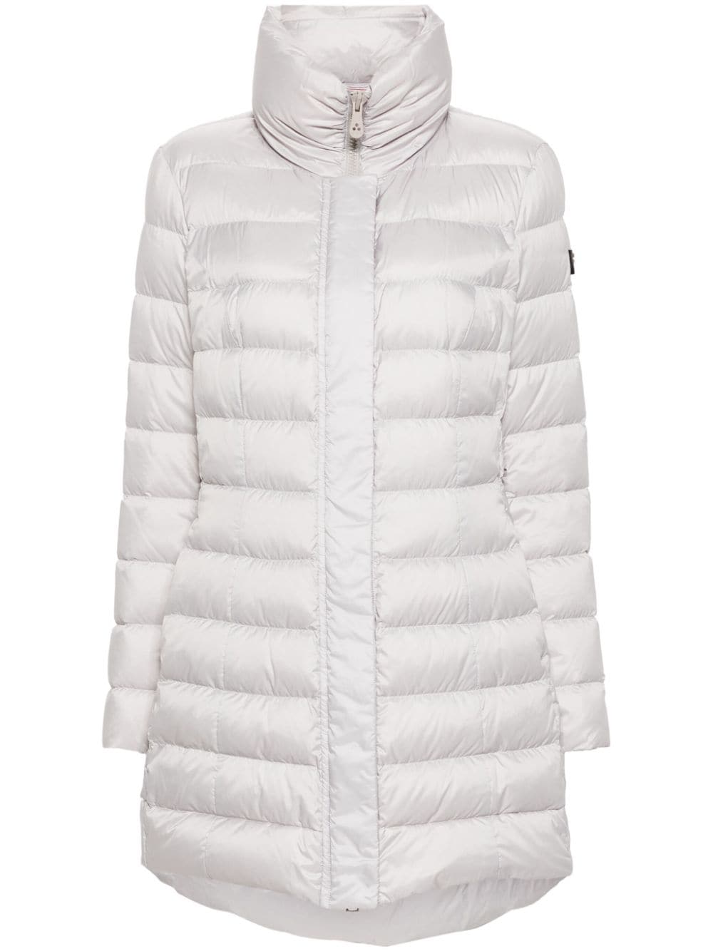 Nylon midi down jacket