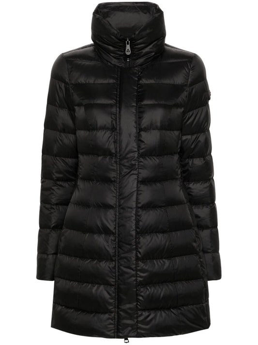 Nylon midi down jacket