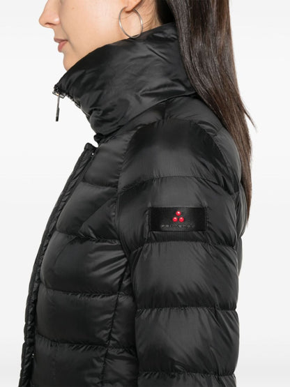 Nylon midi down jacket