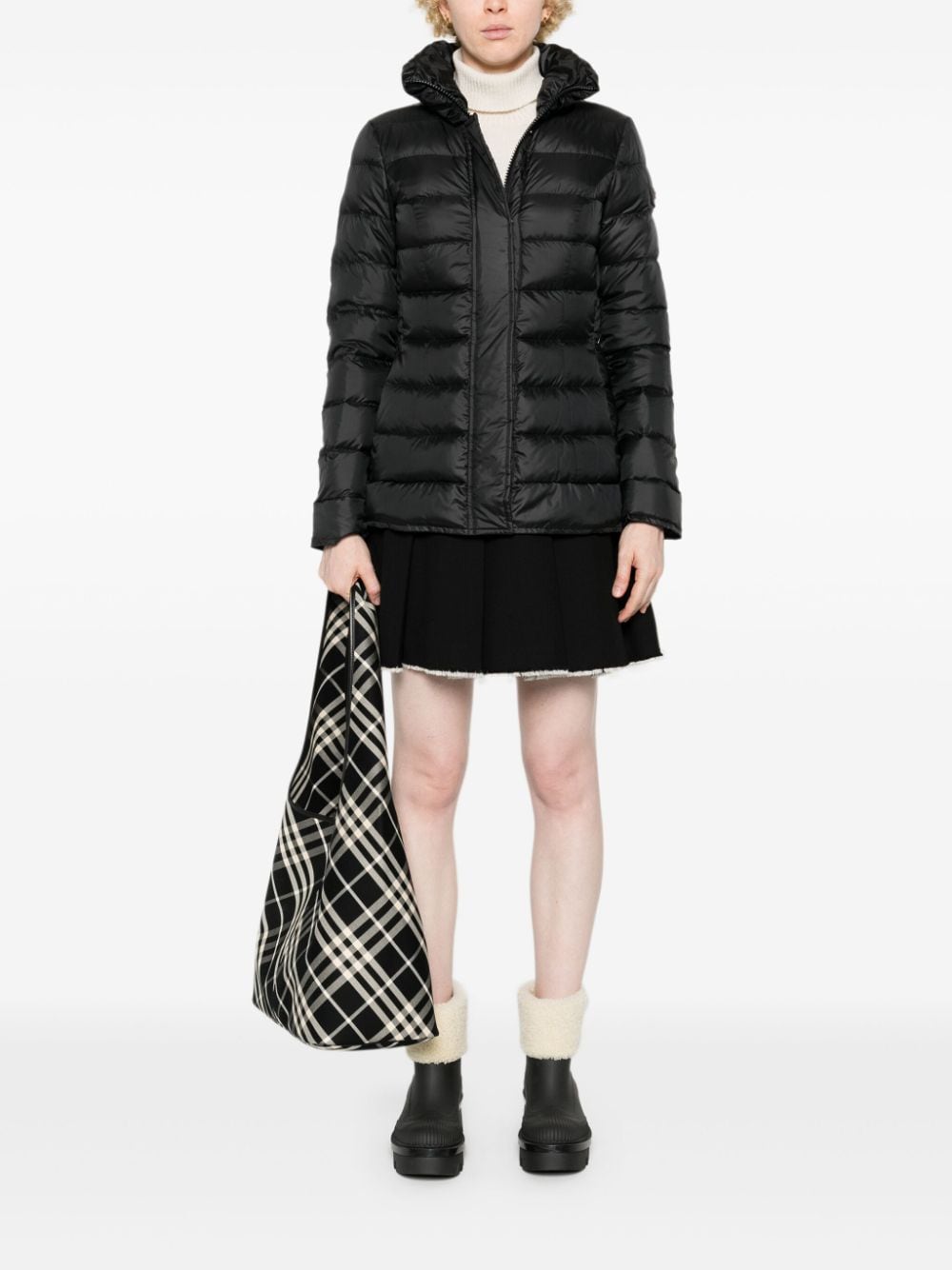 Nylon short down jacket