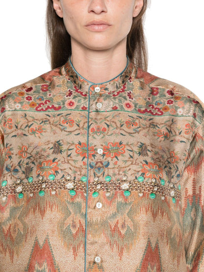 Printed silk shirt